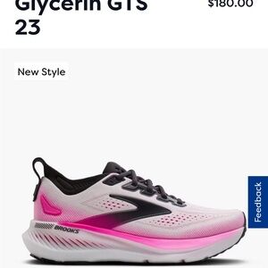 Brooks Glycerin GTS 23 Women's Shoes - White and Pink
